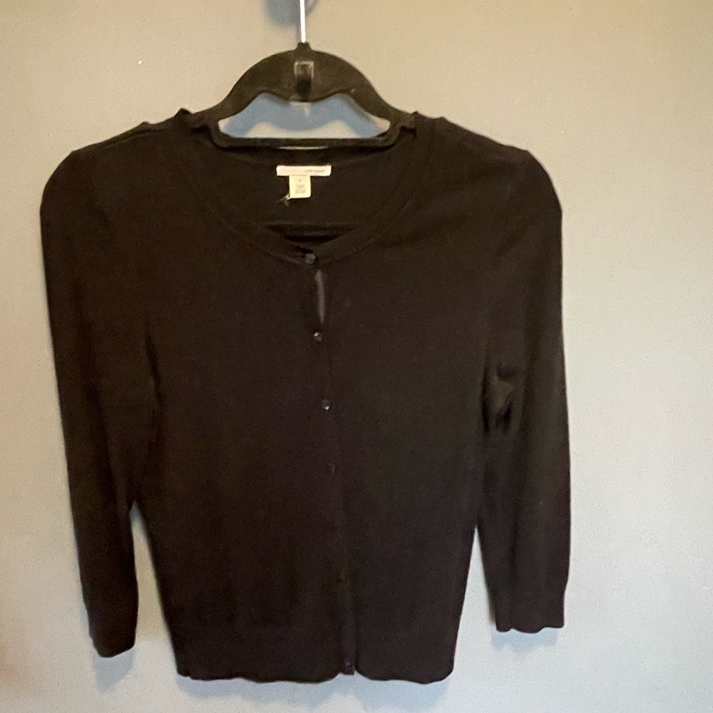 Halogen black cardigan sweater. Small